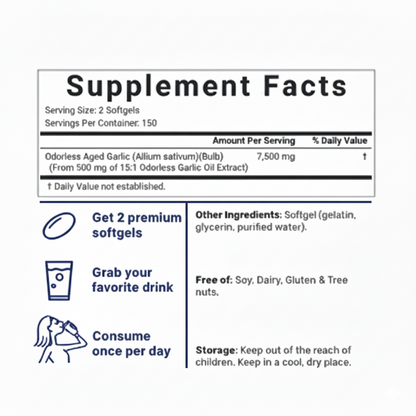 Aged Garlic Extract - Odorless Softgels
